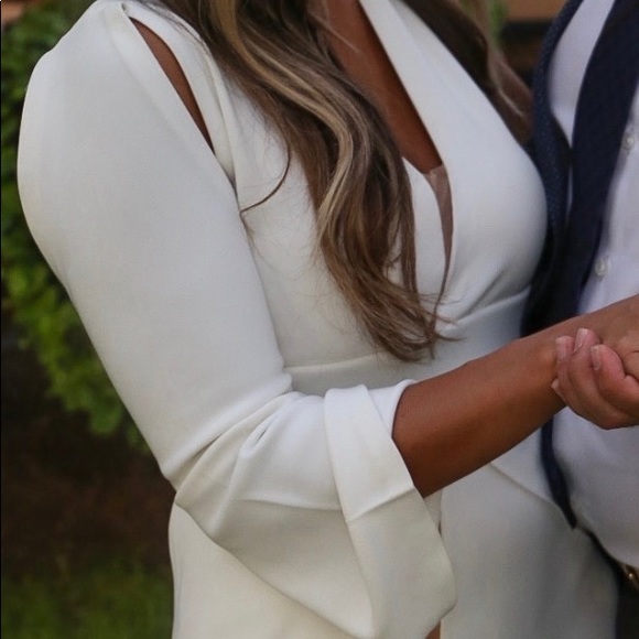 Galanni White Gown Size 6/Small - Picture 3 of 4